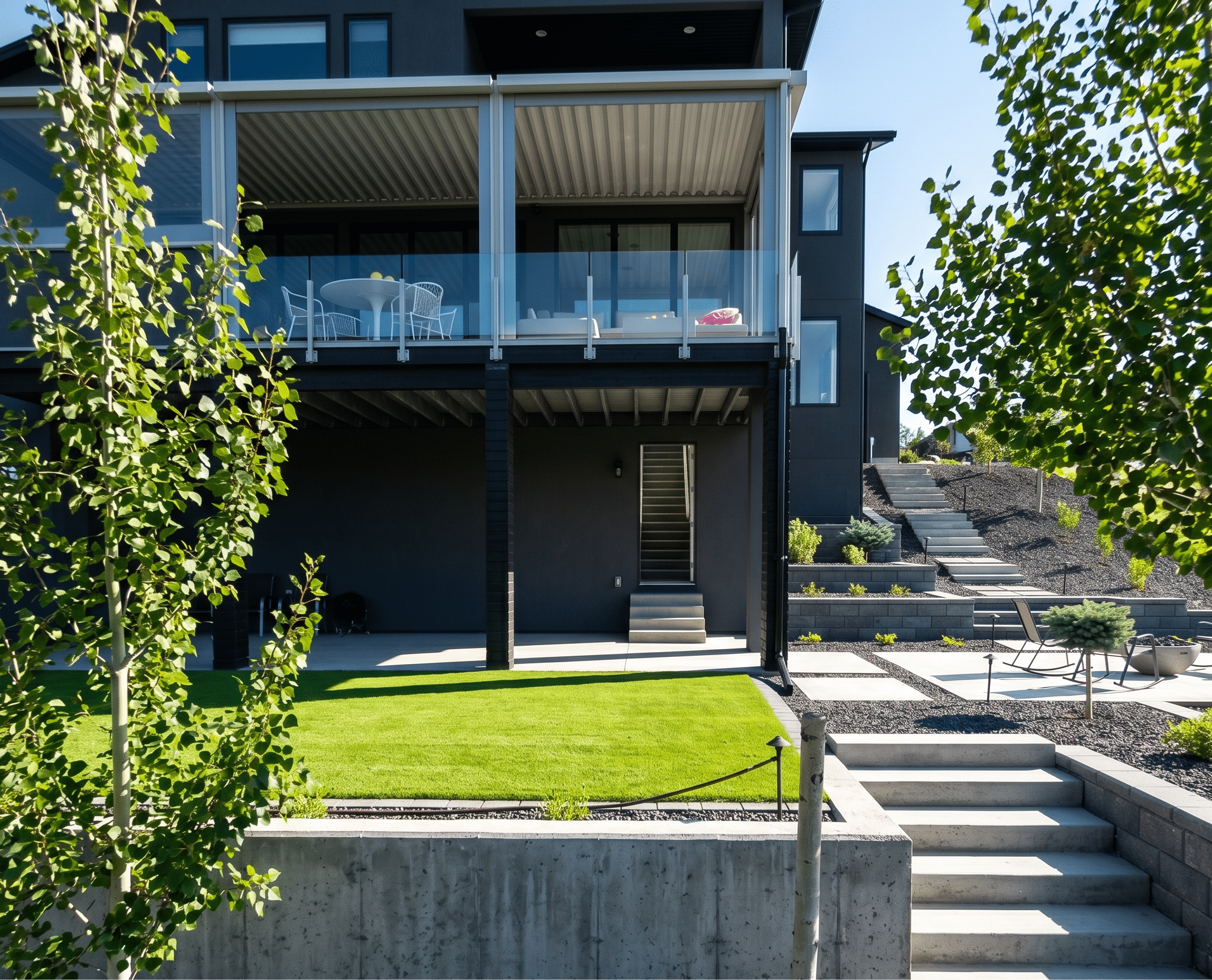 Stainless steel water feature