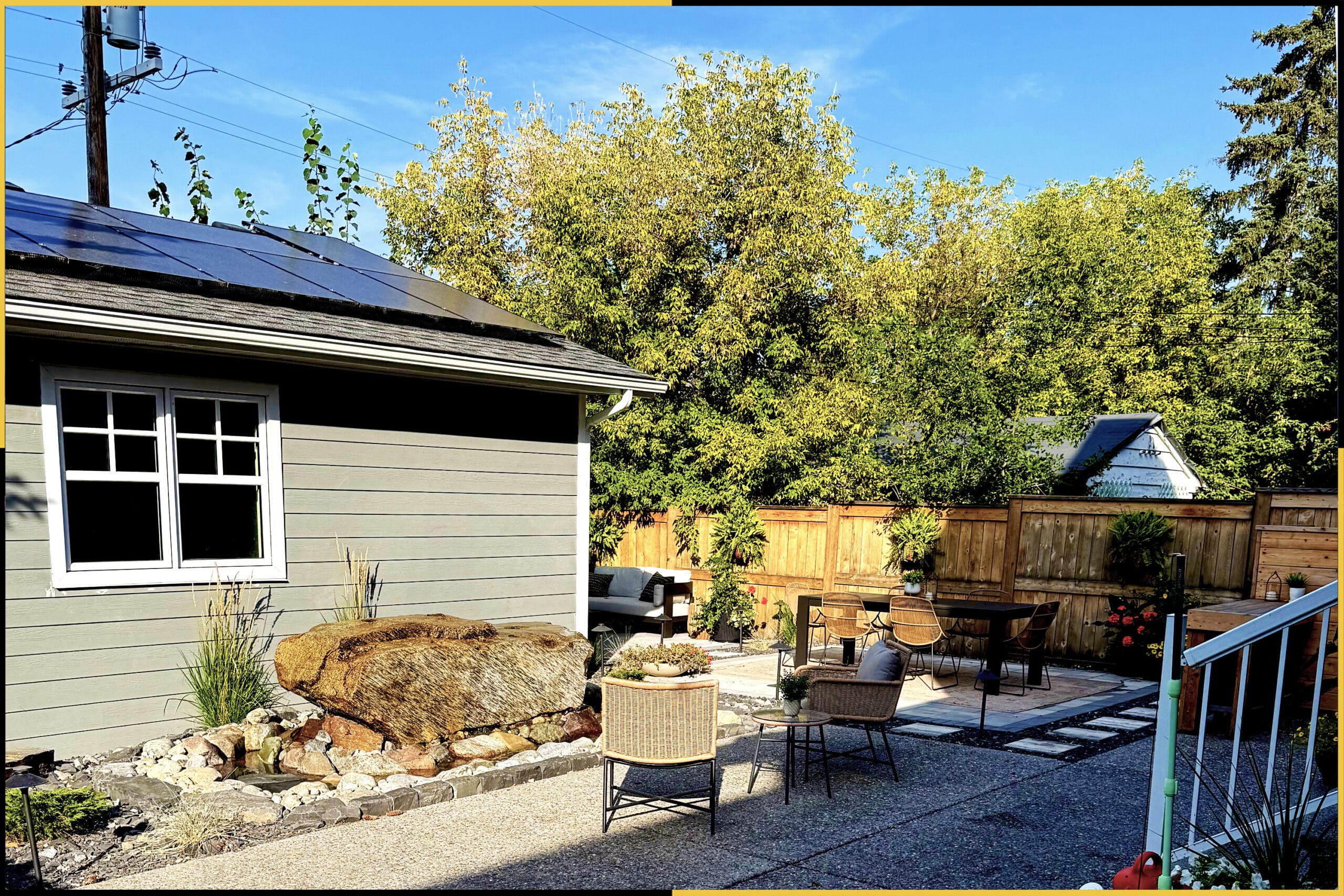 Mount Pleasant — after, outdoor kitchen and dining